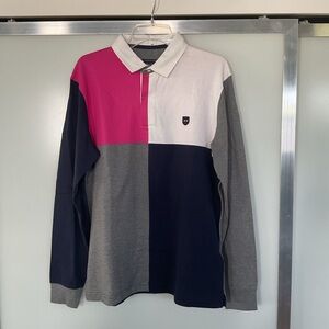 Eden Park Colorblock Polo Shirt Size Large